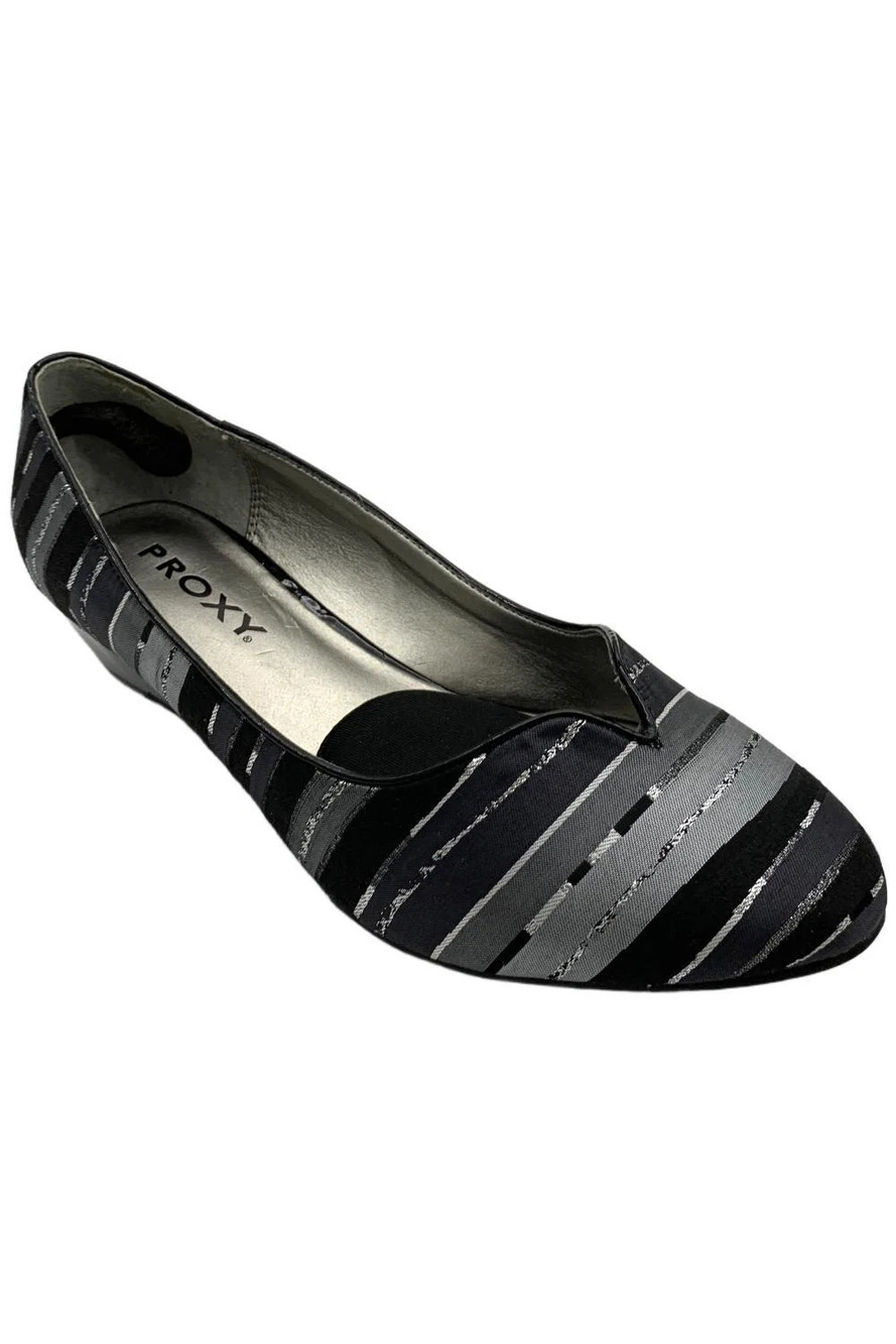 Proxy Women's Emastine Pump Heels Grey/Black/Stripe - Narrow